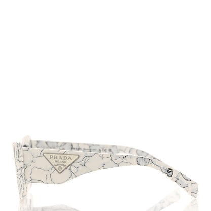Prada Acetate Symbole Sunglasses SPR 13Z White Marble 3 of 7