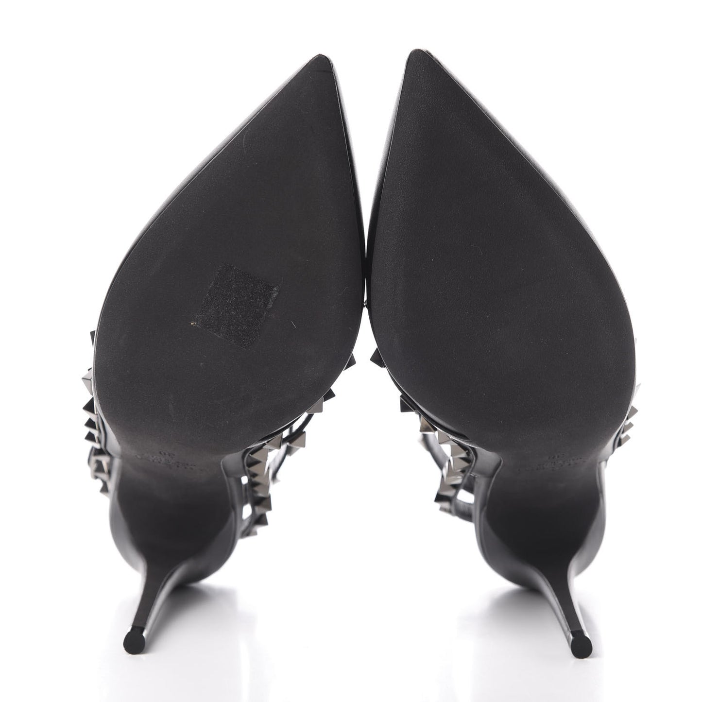 Nappa Rockstud Ankle Strap Pumps 38 Black