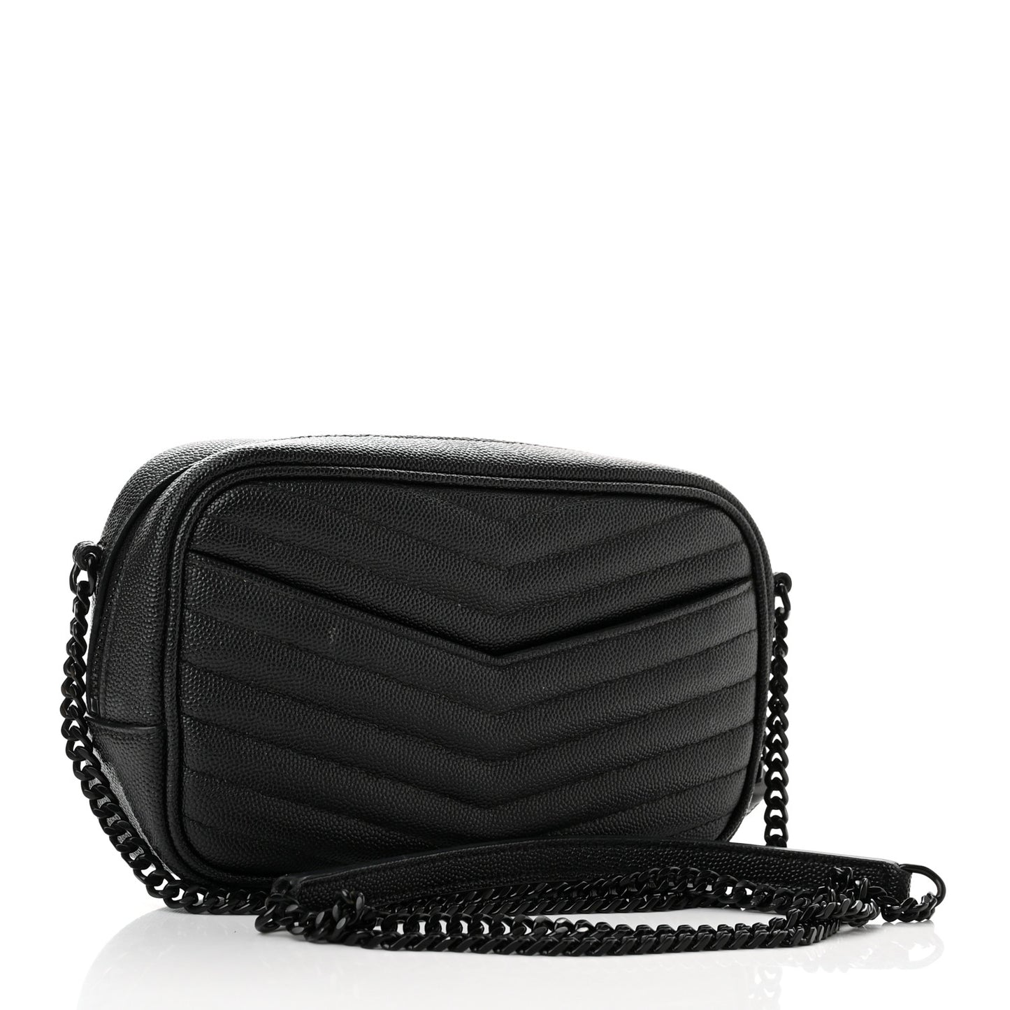 Grain De Poudre Matelasse Monochrome Monogram Mini Lou Camera Bag Black