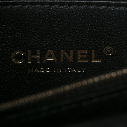 Chanel Caviar Lizard Quilted Medium Coco Handle Flap Black 6 of 10