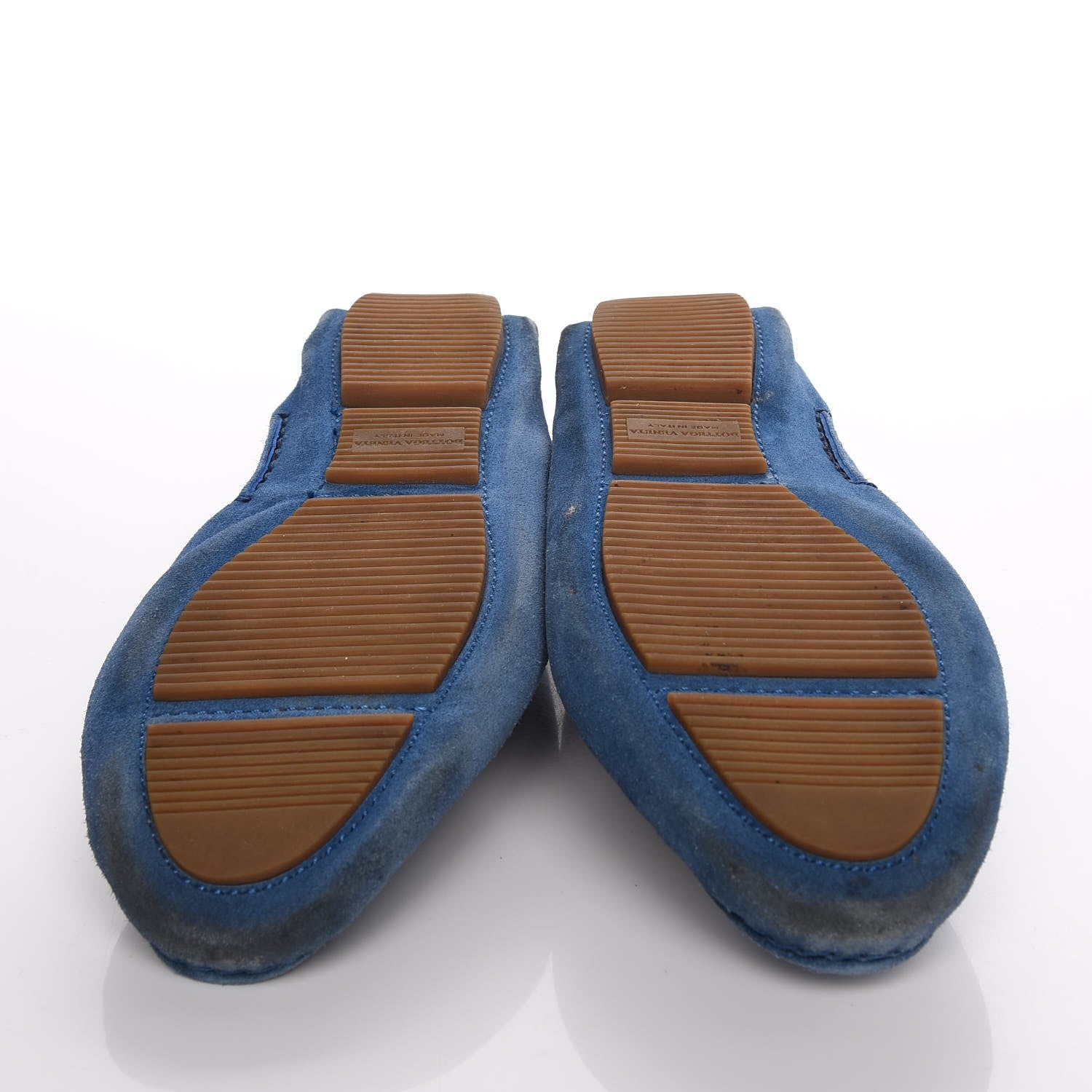 Bottega Veneta Suede Intrecciato Wave Driver Moccasin Loafers 38 Blue 7 of 15