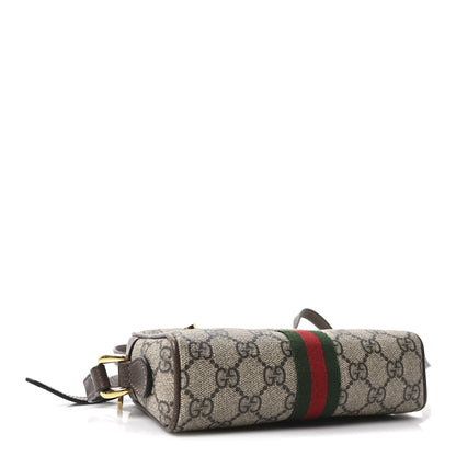 Gucci GG Supreme Monogram Web Mini Ophidia Shoulder Bag Brown 4 of 11