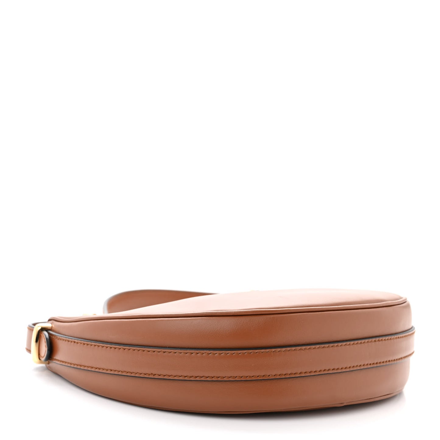 Soft Calfskin Arque Shoulder Bag Cognac