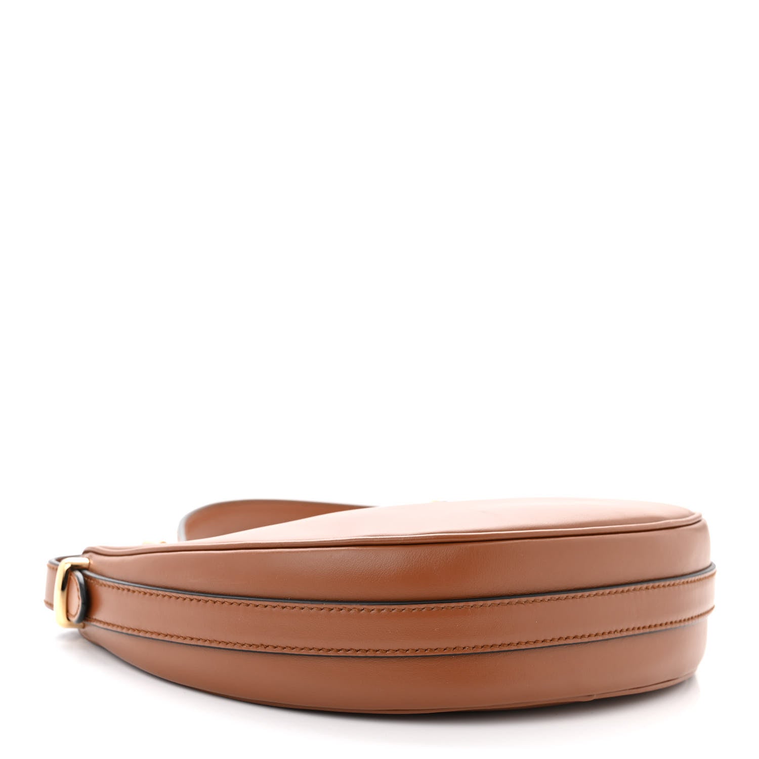 Prada Soft Calfskin Arque Shoulder Bag Cognac 4 of 9