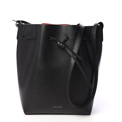 Mansur Gavriel Saffiano Bucket Bag Black Flamma 2 of 10
