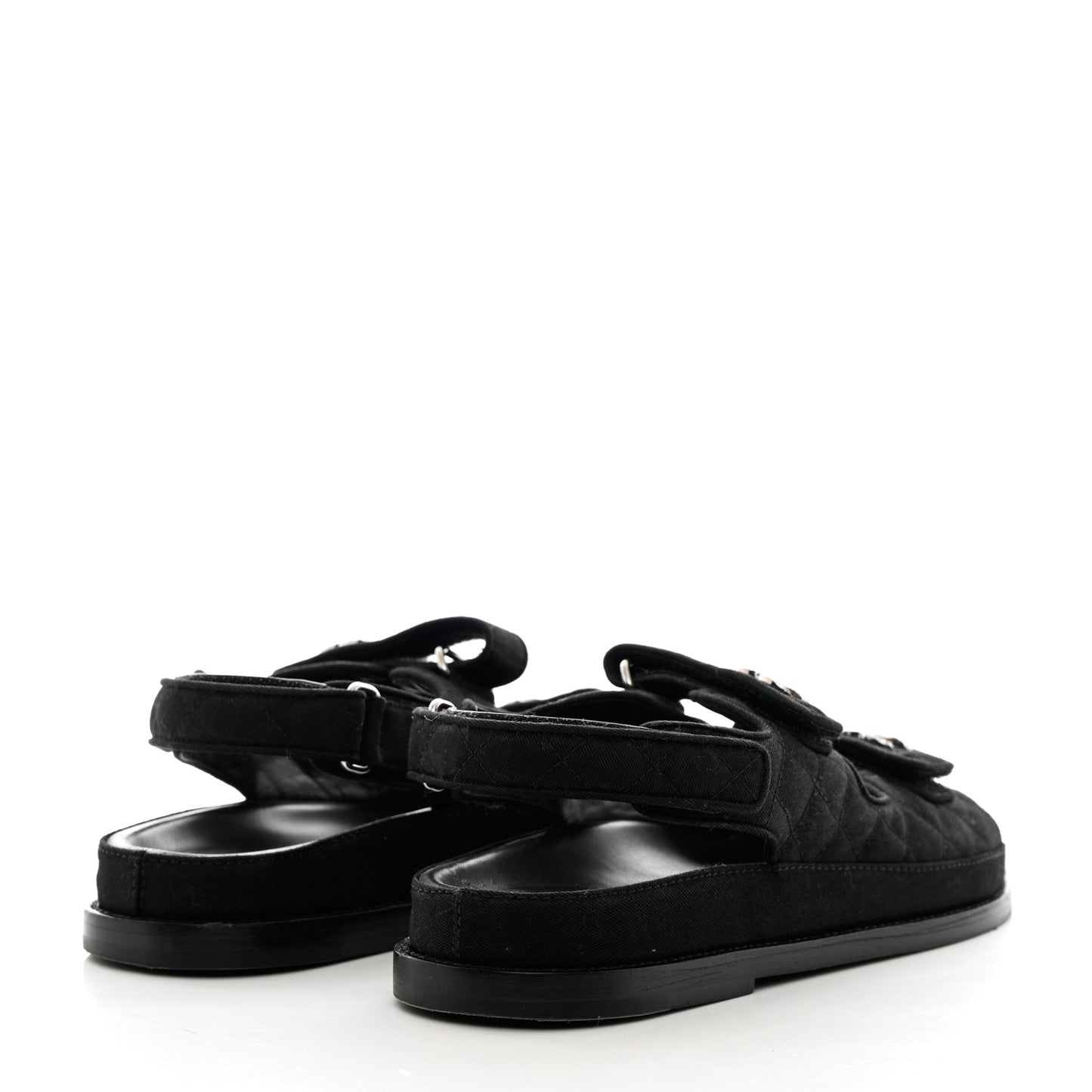 Mixed Fibers Velcro Dad Sandals 39.5 Black