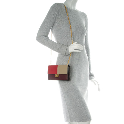 Mulberry Calfskin Cheyne Clutch With Chain Rust Dune Burgundy 2 of 7