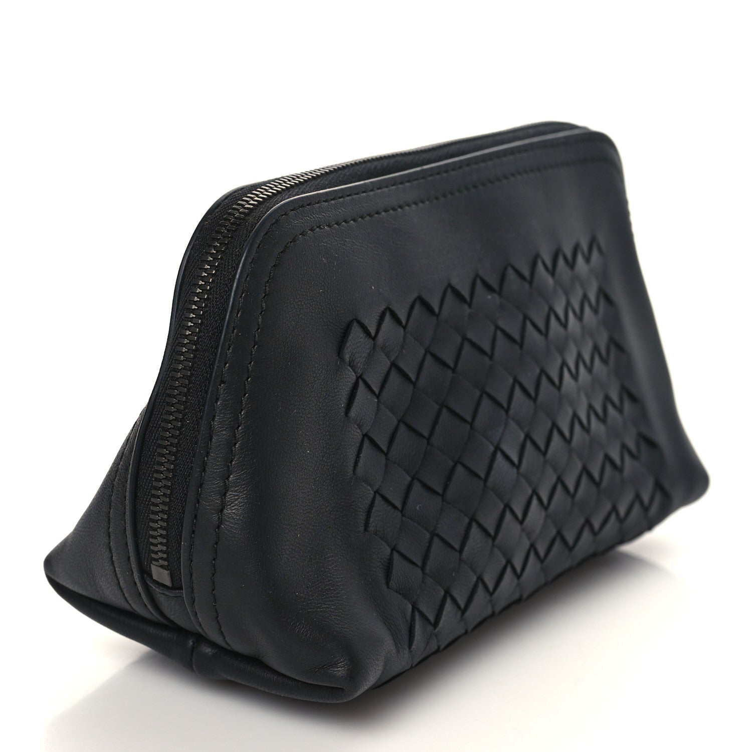 Bottega Veneta Nappa Intrecciato Small Cosmetic Pouch Black 3 of 7