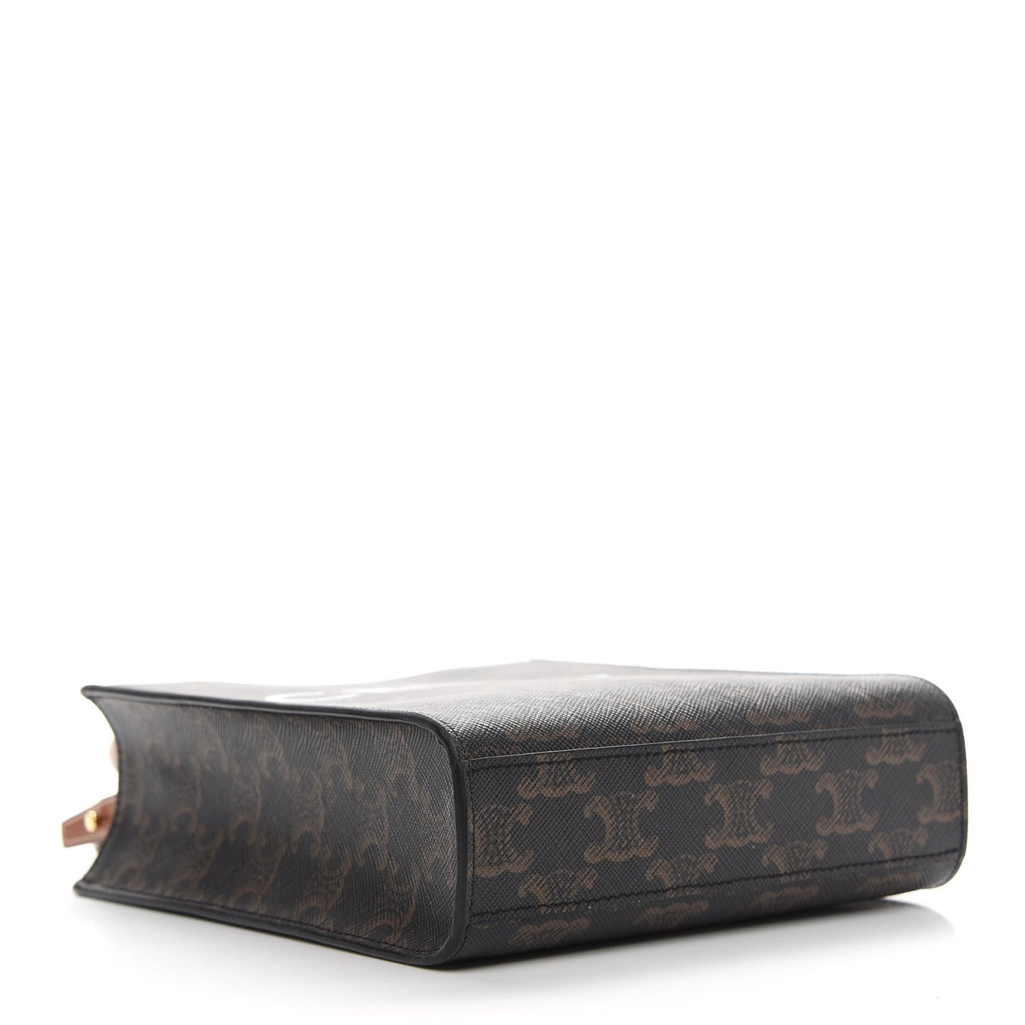 Triomphe Canvas Calfskin Mini Vertical Cabas Tan