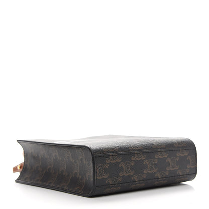 Celine Triomphe Canvas Calfskin Mini Vertical Cabas Tan 4 of 7