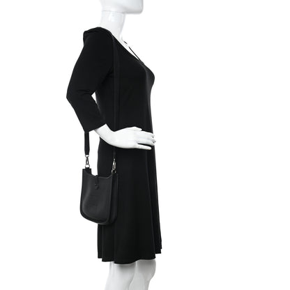 Hermes Taurillon Clemence Evelyne TPM Black 2 of 11