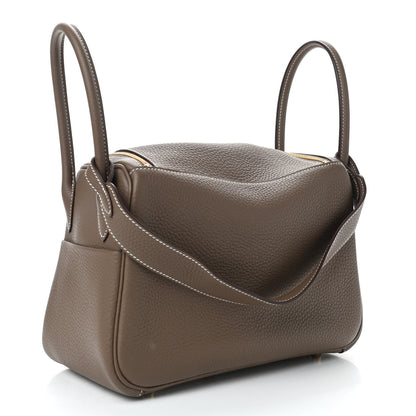 Hermes Taurillon Clemence Lindy 26 Etoupe 2 of 4