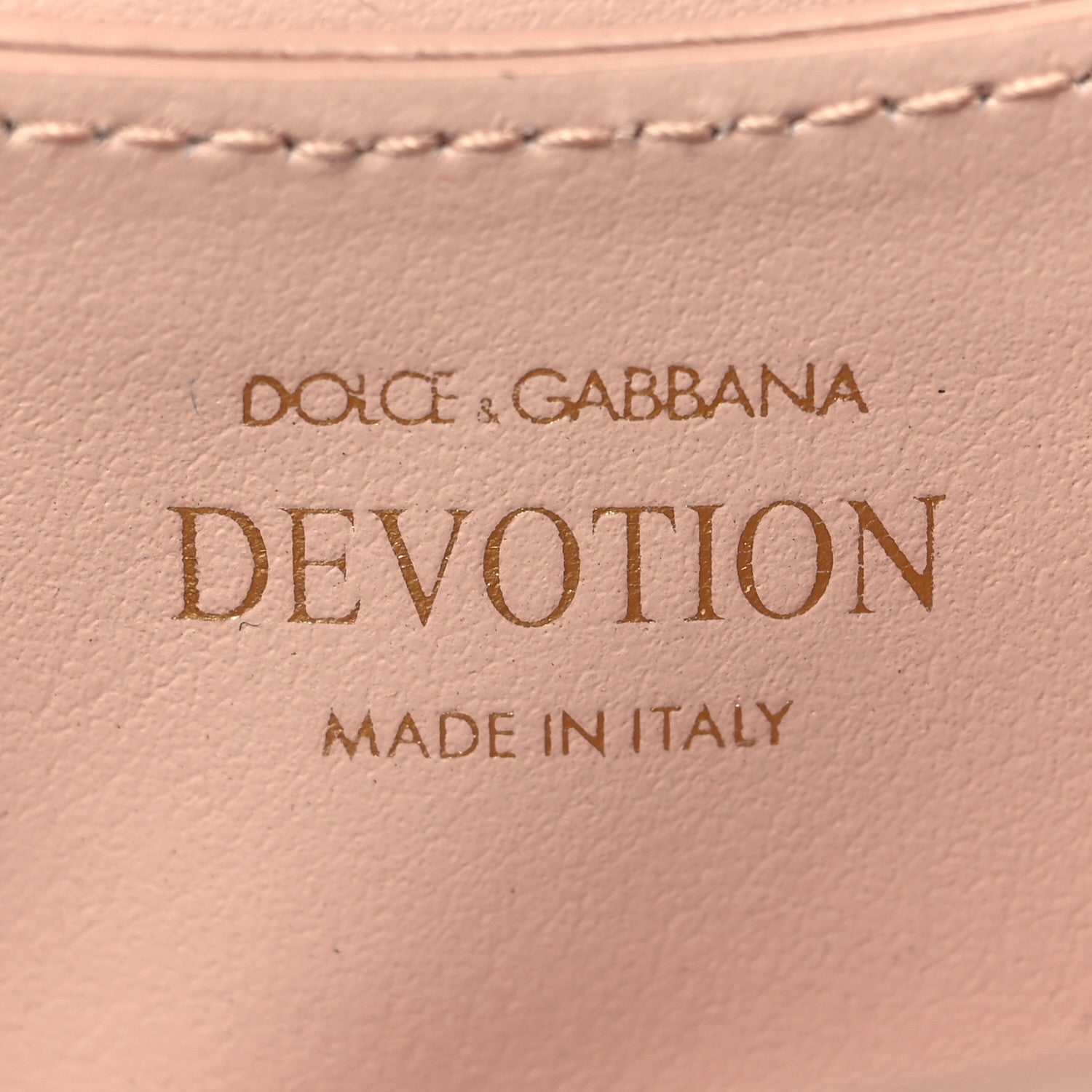 Dolce & Gabbana Calfskin Micro Devotion Crossbody Bag Cipria 5 of 5