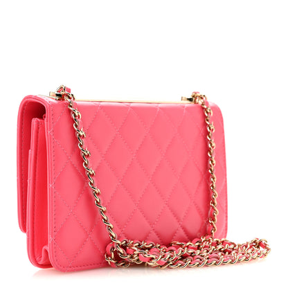 Chanel Lambskin Quilted Trendy CC Wallet On Chain WOC Pink 3 of 16