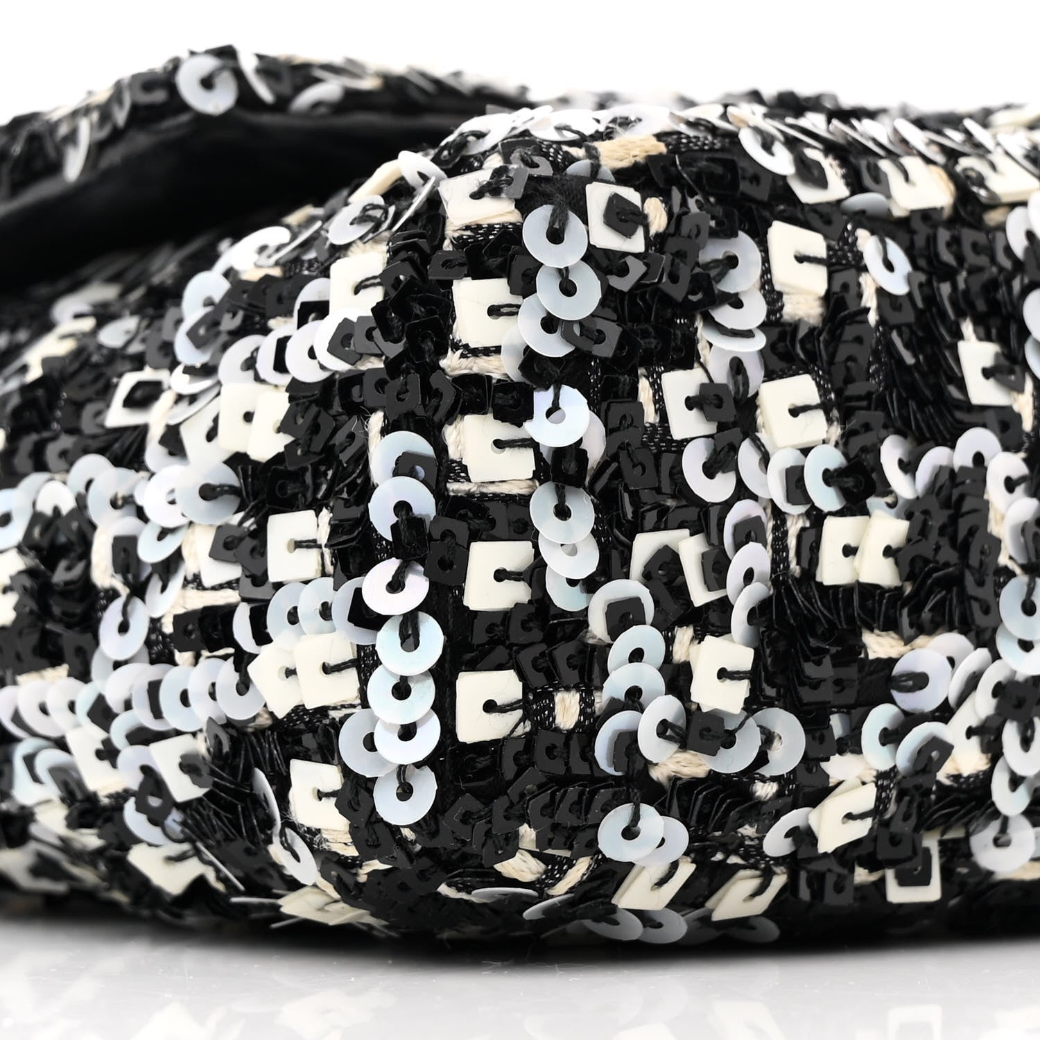 Chanel Sequin Lambskin Mini Flap Silver Black 9 of 10