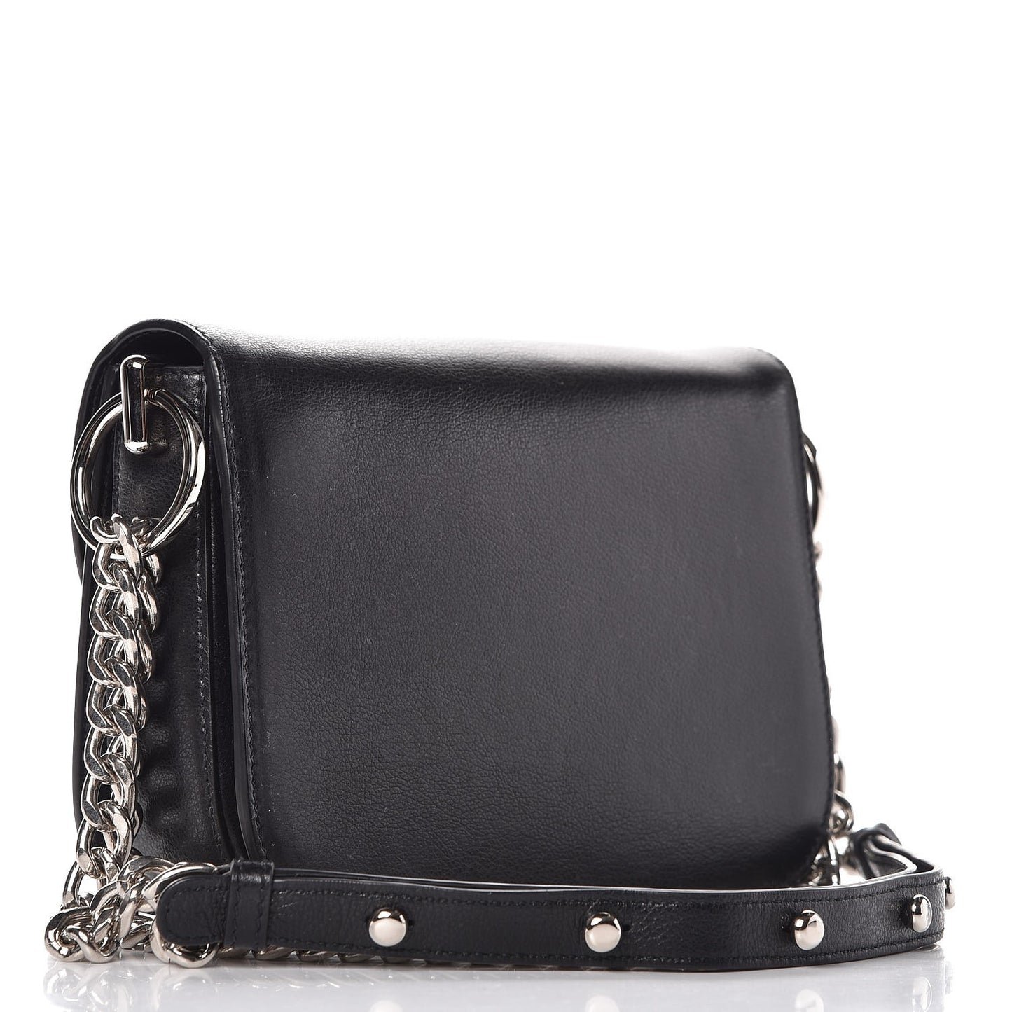 Glace Calfskin Arcade Crossbody Bag Black