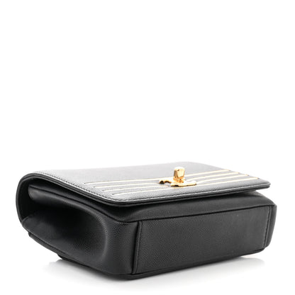 Chanel Grained Calfskin Embroidered Captain Gold Belt Bag Black 3 of 9