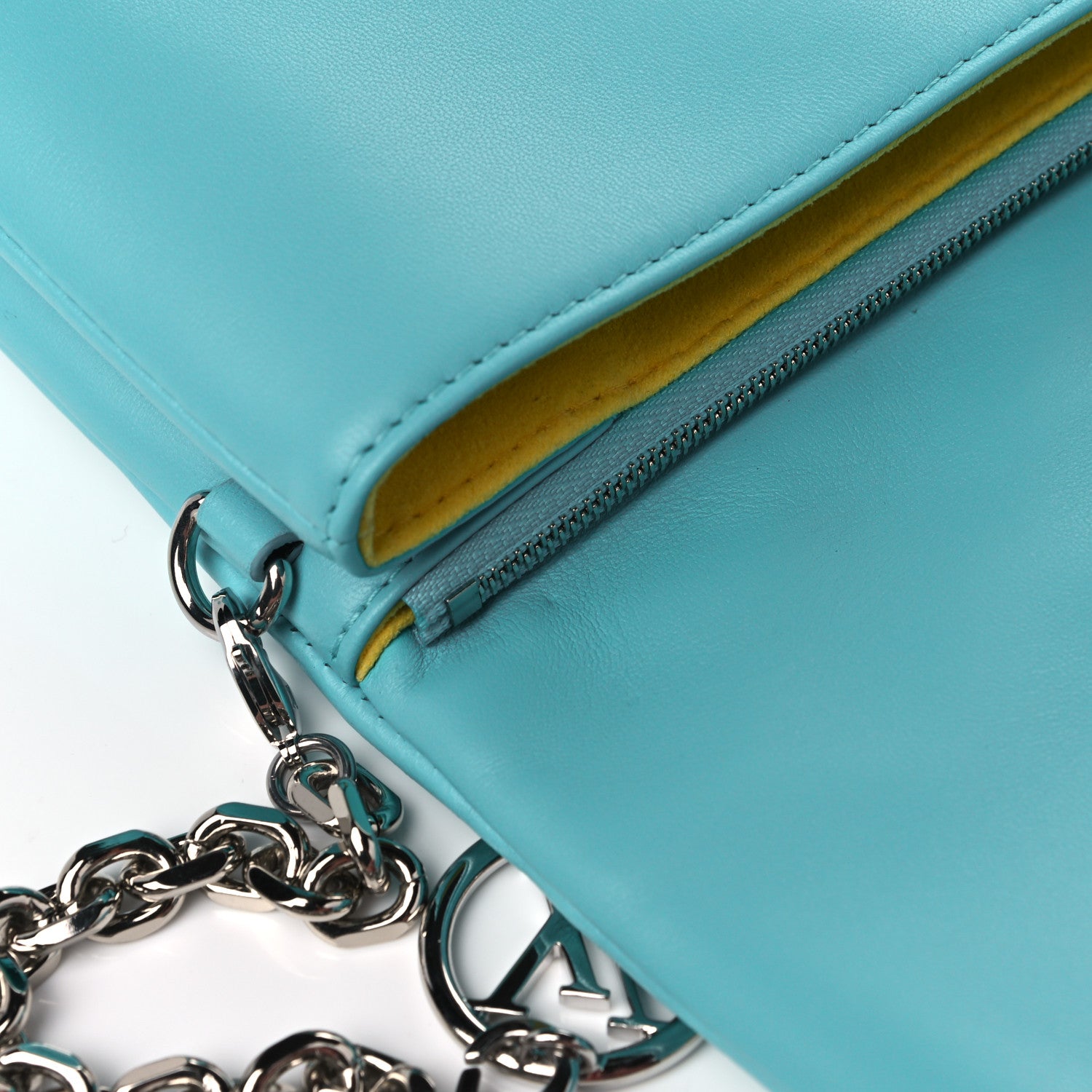 Louis Vuitton Lambskin Embossed Monogram Vuittamins Pochette Coussin Menthe Jaune 6 of 6