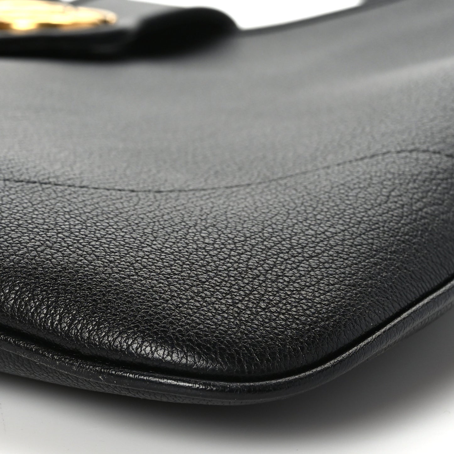 Goatskin Large Aphrodite Shoulder Bag Black