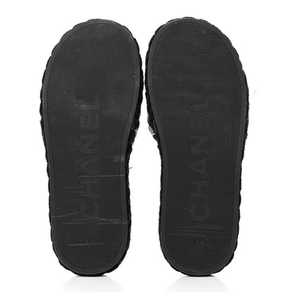 Chanel Cord Braided CC Mules 39 Black 5 of 12