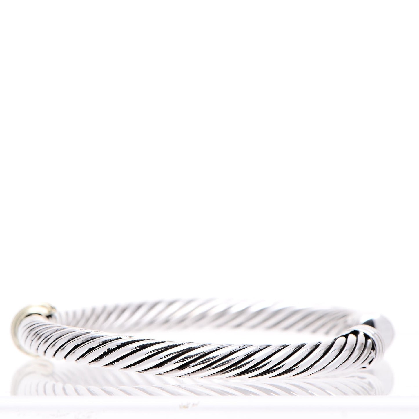 Sterling Silver 14K Yellow Gold Ruby 5mm Cable Classics Single Station Bracelet