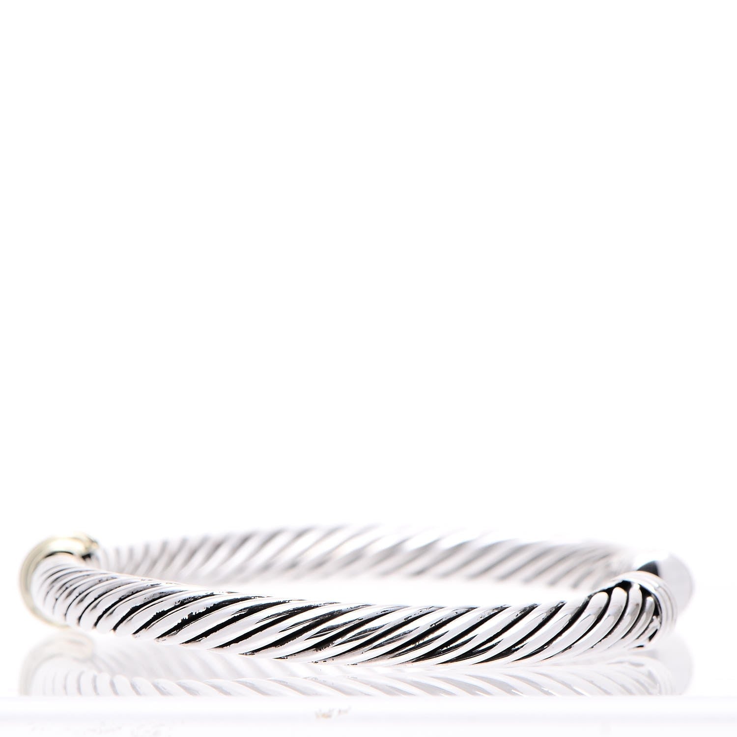 David Yurman Sterling Silver 14K Yellow Gold Ruby 5mm Cable Classics Single Station Bracelet 5 of 7