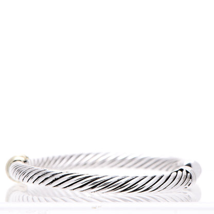 David Yurman Sterling Silver 14K Yellow Gold Ruby 5mm Cable Classics Single Station Bracelet 5 of 7