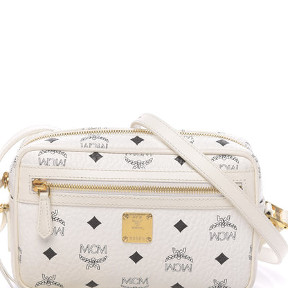 MCM Visetos Small Heritage Line Camera Crossbody Bag White 9 of 9