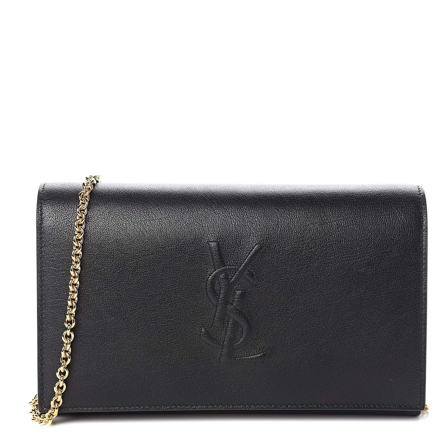 Calfskin Monogram Belle de Jour Chain Clutch Black