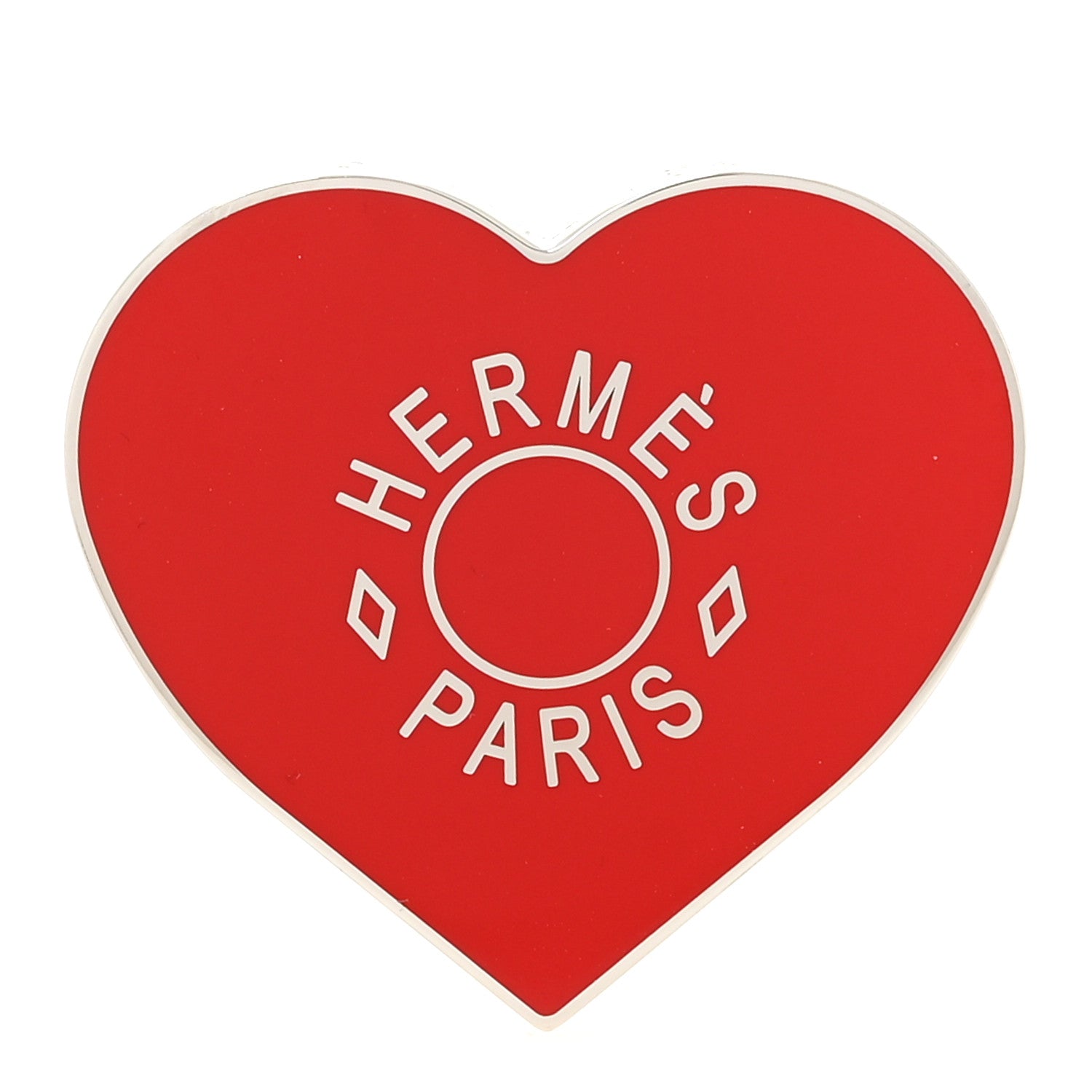 Hermes Palladium Coeur Scarf Ring Rouge 1 of 4