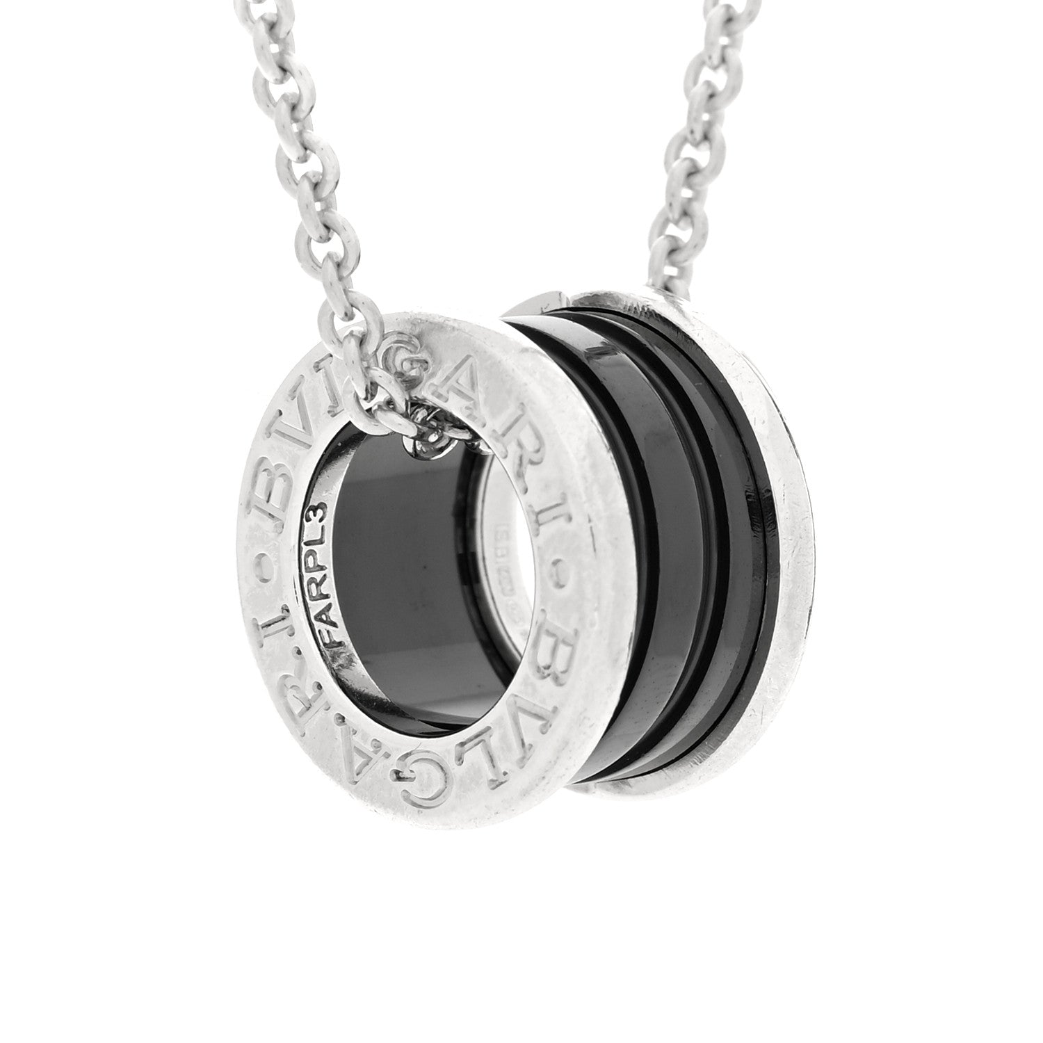 Bulgari Sterling Silver Ceramic Save The Children Pendant Necklace 4 of 5
