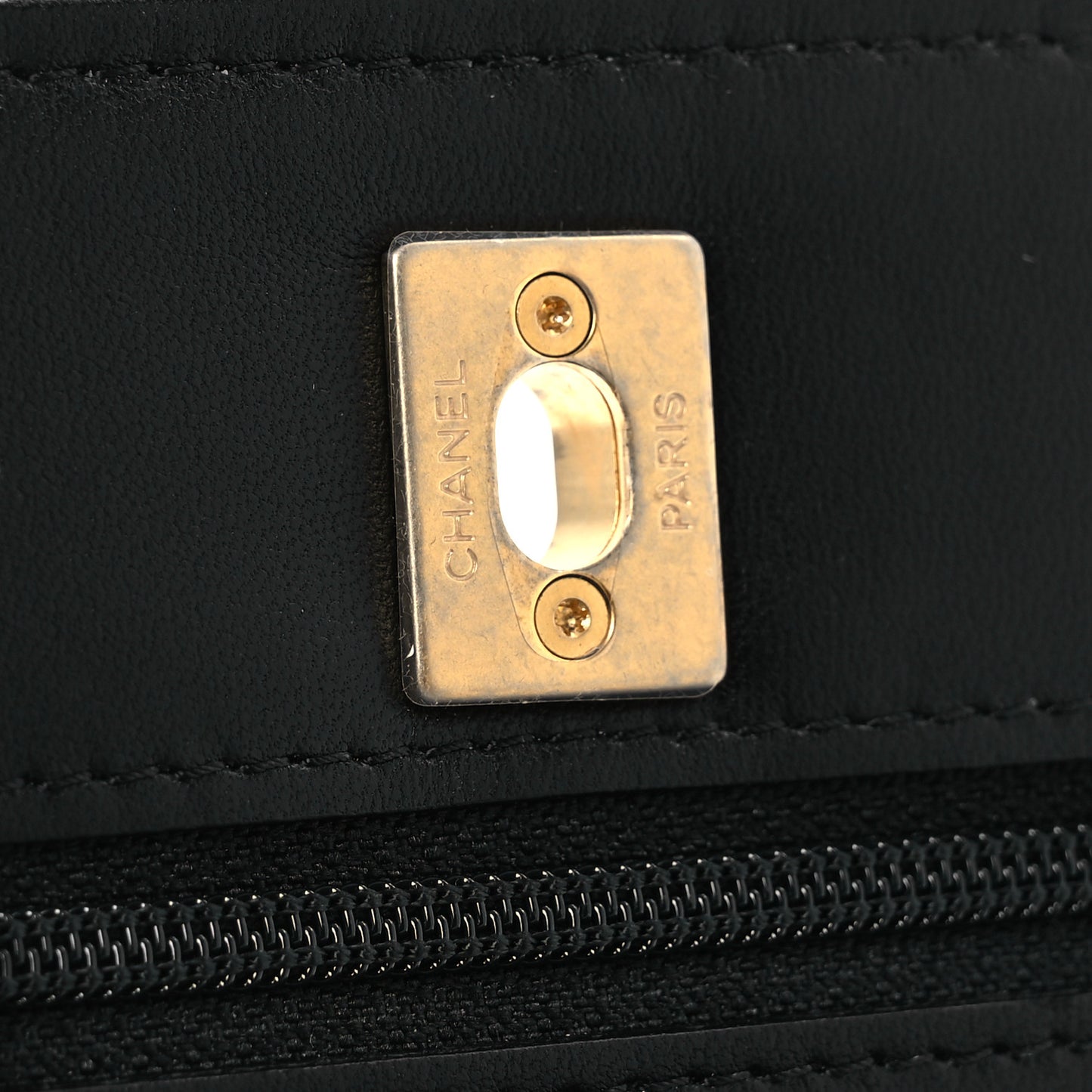 Tweed Quilted CC Pearl Crush Wallet On Chain WOC Black