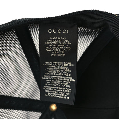 Gucci X SEGA Calfskin GUCCY Stars Baseball Hat XL Black Gold 8 of 8
