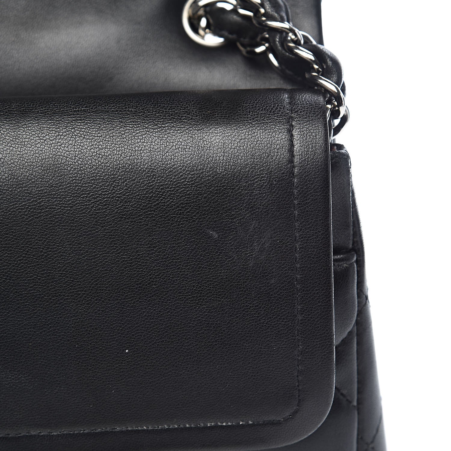 Chanel Lambskin Quilted Jumbo Double Flap Black 9 of 18