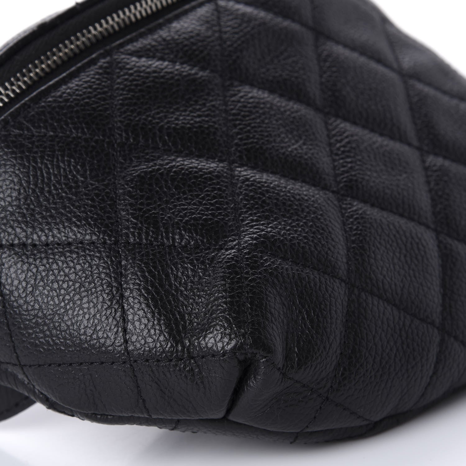 Chanel Grained Calfskin Quilted Waist Belt Bag Black 6 of 11