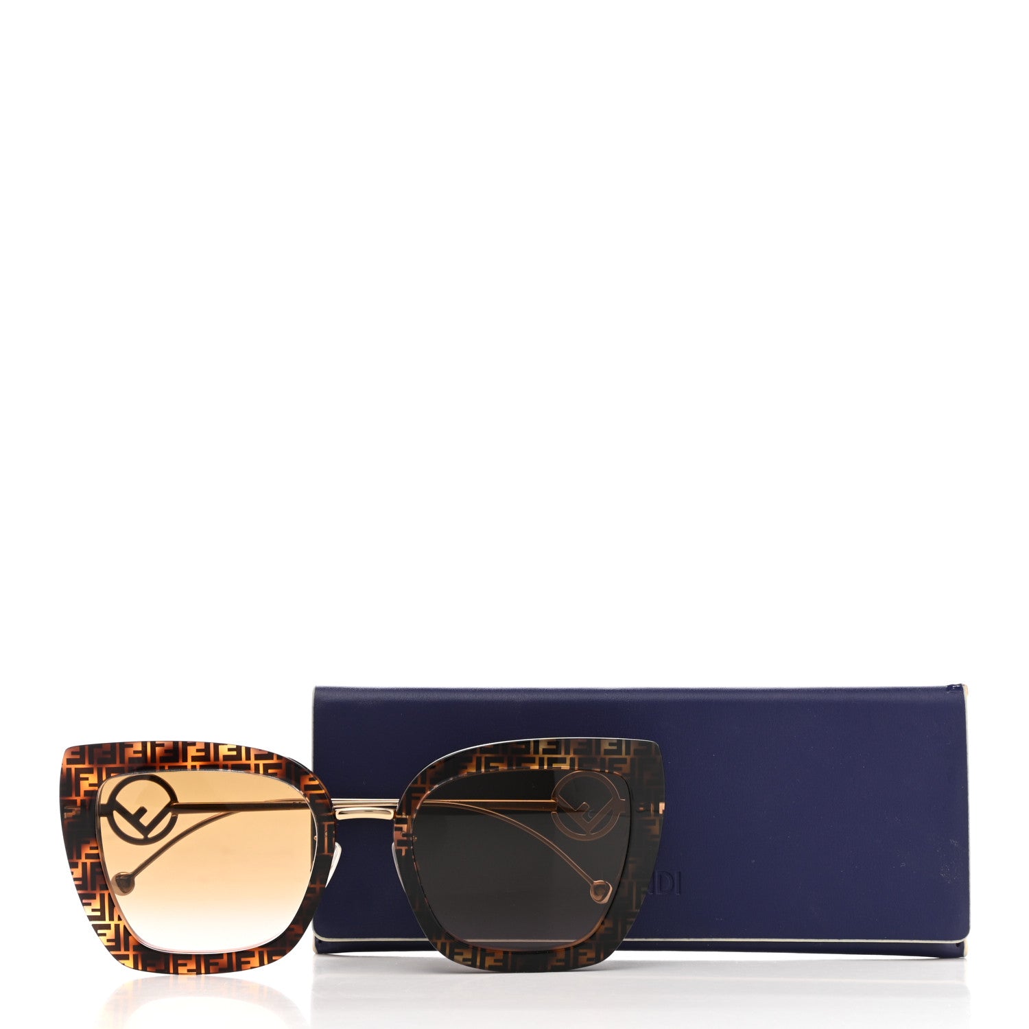 Fendi Acetate Metal F is Fendi FF Square Cat Eye Sunglasses FF 0424/F/S Havana 8 of 8