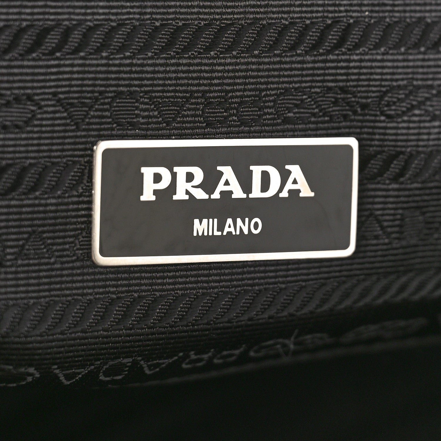 Prada Re-Nylon Nappa Triangle Medium Double Handled Tote Black 6 of 11