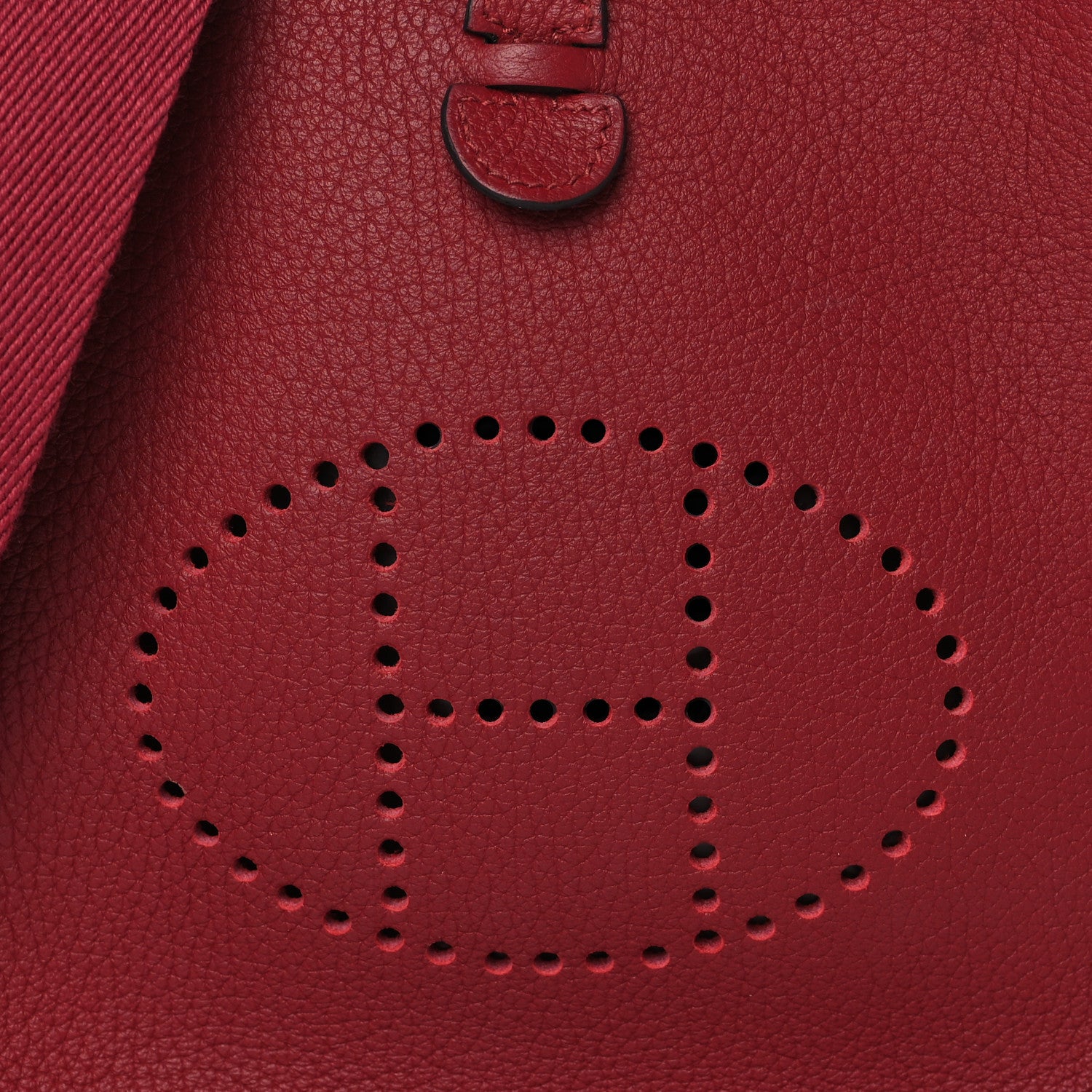 Hermes Taurillon Clemence Evelyne TPM Rouge Grenat 8 of 11