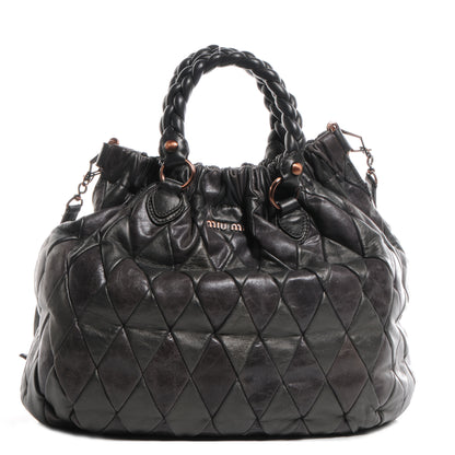 Miu Miu Leather Patch Harlequin Piombo 1 of 8