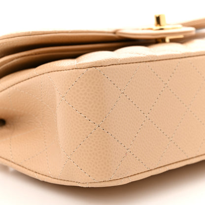 Chanel Caviar Quilted Small Double Flap Beige 9 of 12