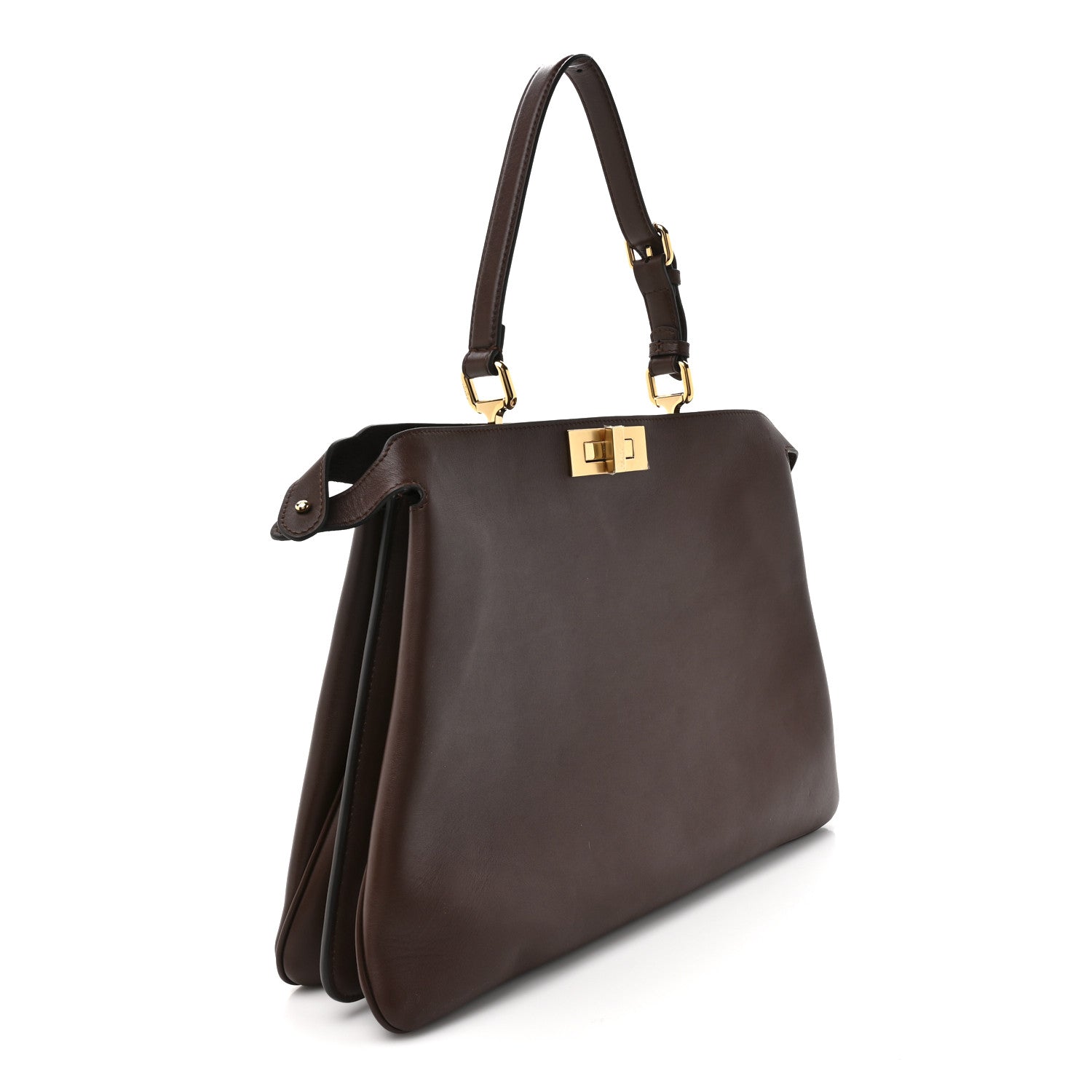 Fendi Vitello Large Soft Peekaboo Crosta Mogano 5 of 25