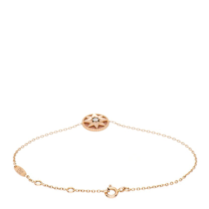 Christian Dior 18K Rose Gold Diamond Pink Opal Rose Des Vents Bracelet 3 of 4