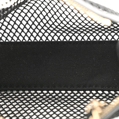 Chanel Mesh Shiny Lambskin Clutch With Chain Black 6 of 13