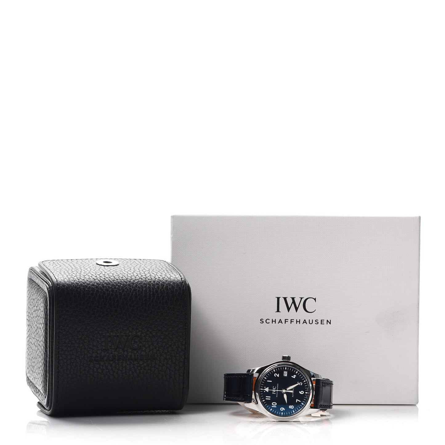 Stainless Steel Alligator 36mm Pilot Automatic Watch Blue IW324008