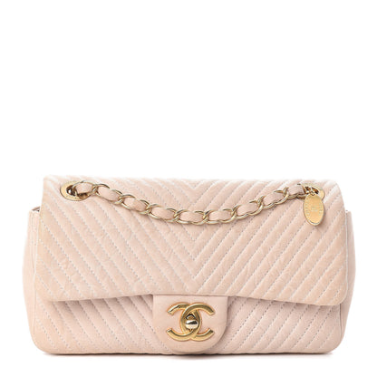 Chanel Calfskin Chevron Small Surpique Flap Ivory 1 of 17
