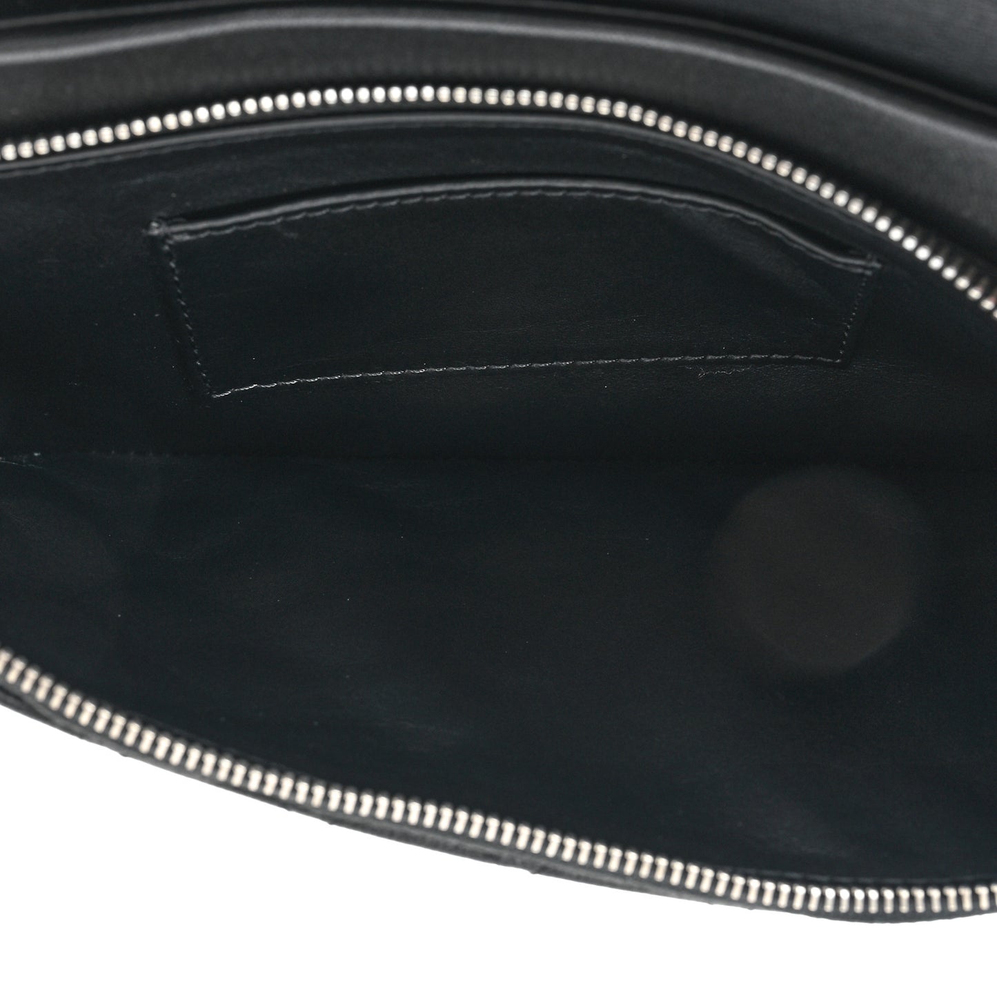 Lambskin Strass Crystal Peace Sign Emoji Fold Over Clutch Black