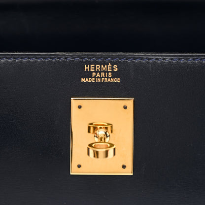 Hermes Box Kelly Sellier 32 Bleu Marine 5 of 17