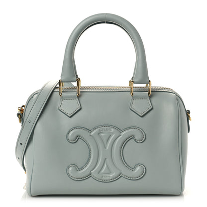 Celine Smooth Calfskin Triomphe Small Boston Bag Soft Blue 1 of 8