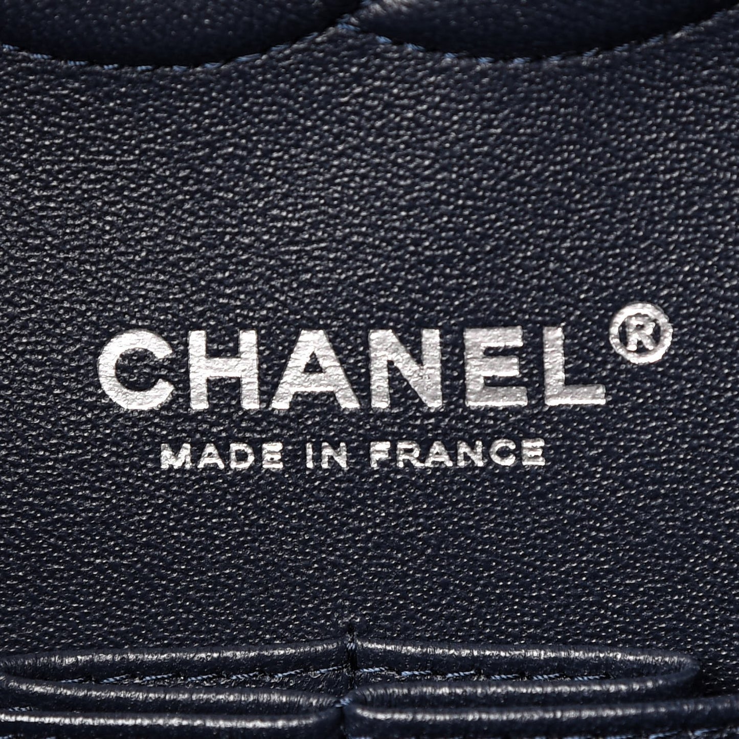 Caviar Quilted Medium Double Flap Dark Blue