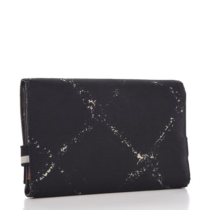 Chanel Nylon Print Flap Wallet Black 3 of 8